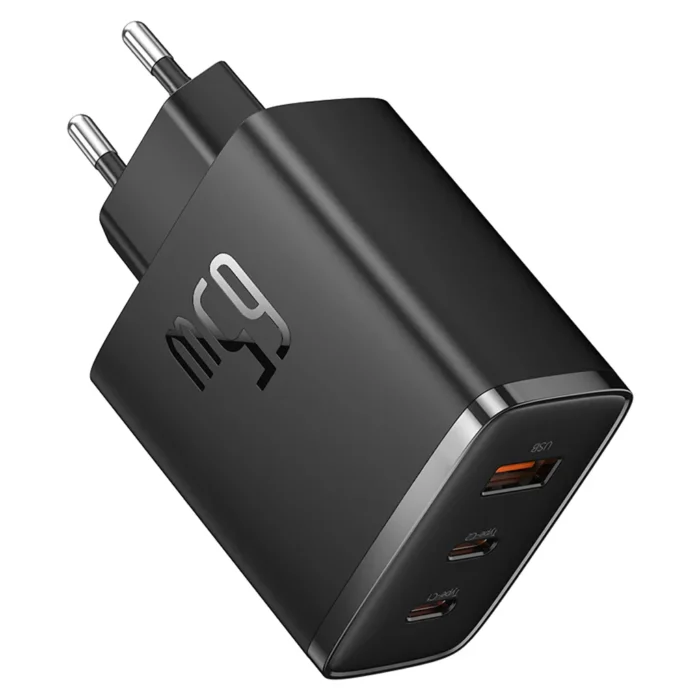 Baseus Cube Pro Fast Charger 2C+U 65W Black