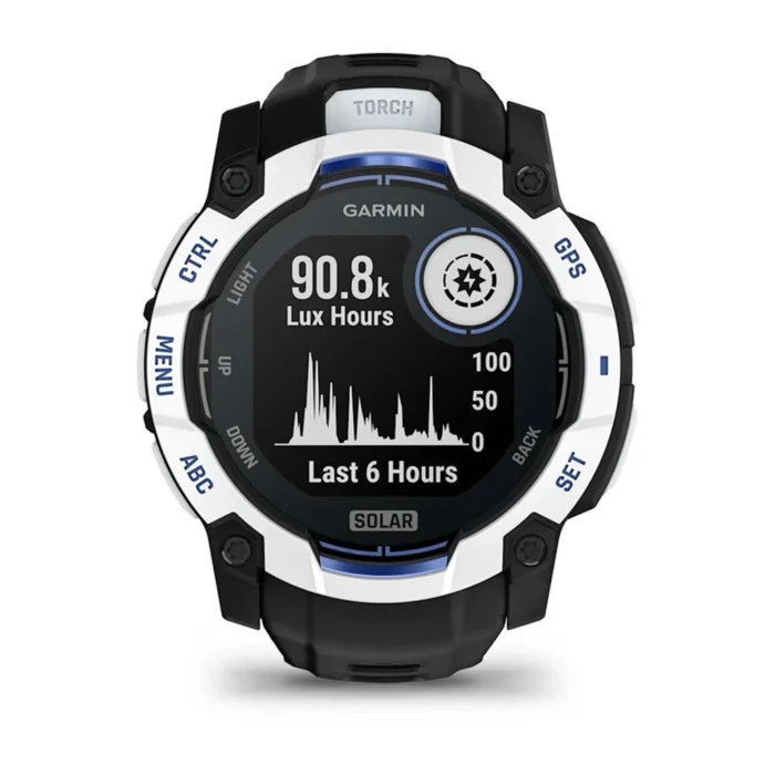 Garmin Instinct 3 50mm Solar Whitestone with Black Band