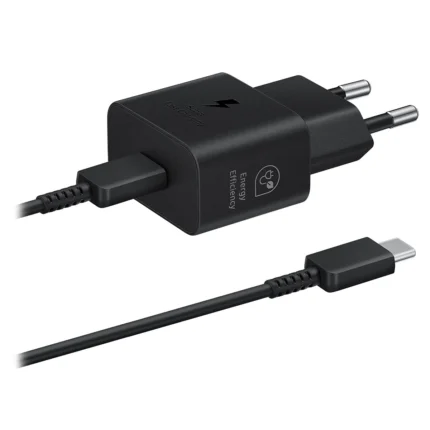 Samsung USB-С 25W Black plus Cable USB-C 1m