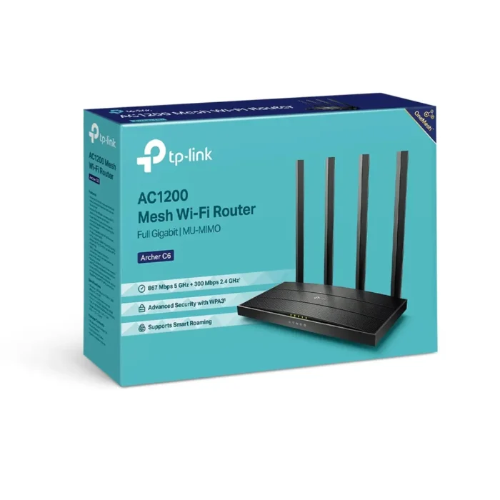 Фото 4. Wi-Fi Маршрутизатор (роутер) TP-Link Archer C6 V3. Купити в maxmy.com.ua