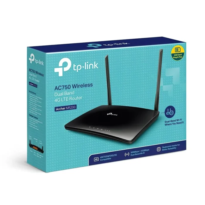 Фото 5. 4G Wi-Fi Маршрутизатор (роутер) TP-Link Archer MR200. Купити в maxmy.com.ua