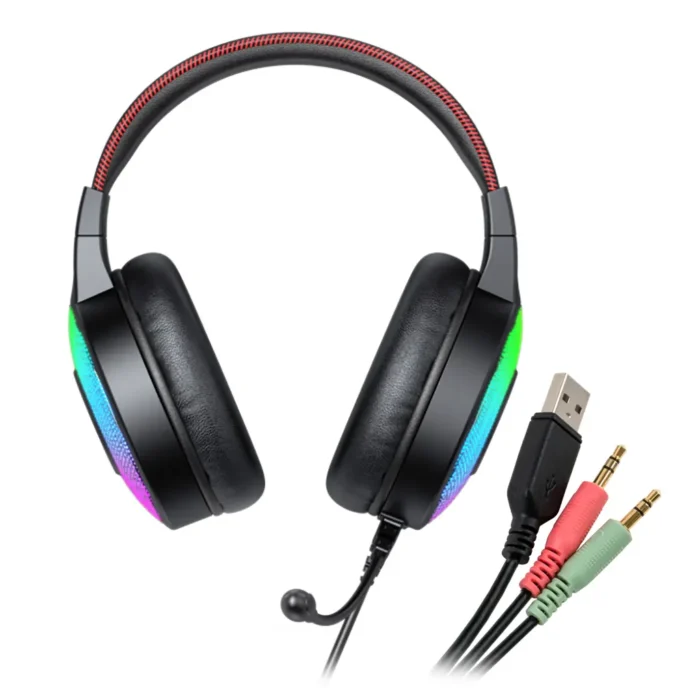 Фото 2. Навушники Vinga HSCU-100 Gaming LED Black. Купити в maxmy.com.ua