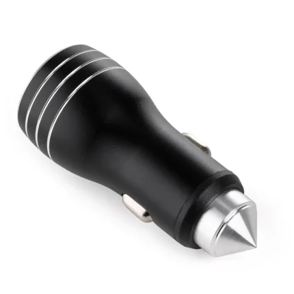 Фото 2. Автомобільний зарядний пристрій Vinga QC3 Quick Dual USB Car Charger aluminium 18W Max (VCCQAABK). Купити в maxmy.com.ua