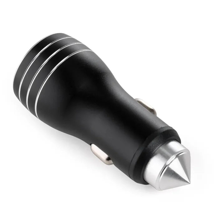 Фото 2. Автомобільний зарядний пристрій Vinga QC3 Quick Dual USB Car Charger aluminium 18W Max (VCCQAABK). Купити в maxmy.com.ua